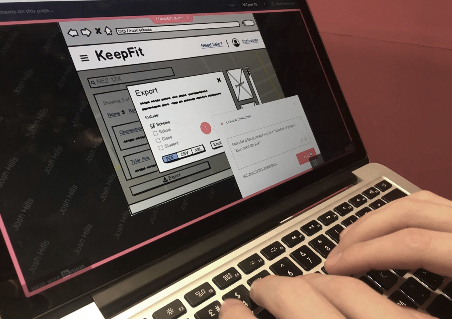 KeepFit design live feedback