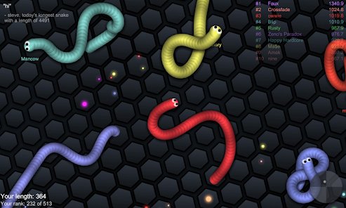 Slither.io game example